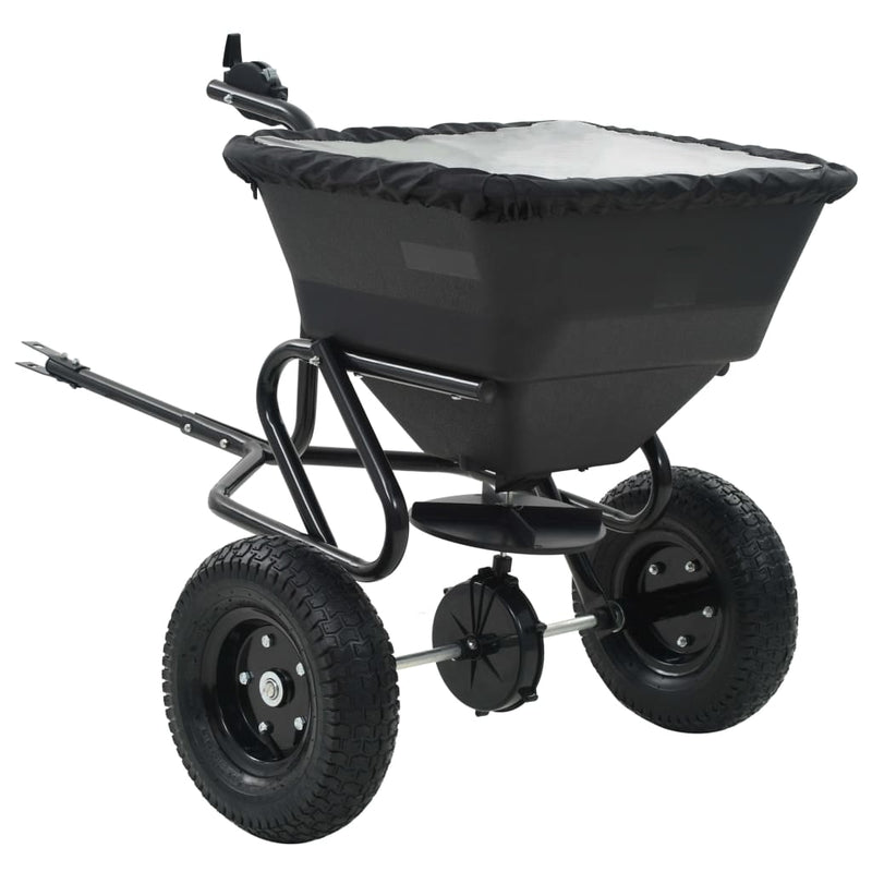 Cargue la imagen en el visor de la galería, Vidaxl strooiwagen sleepmodel 45 l 125x74x79 cm pvc en staal
