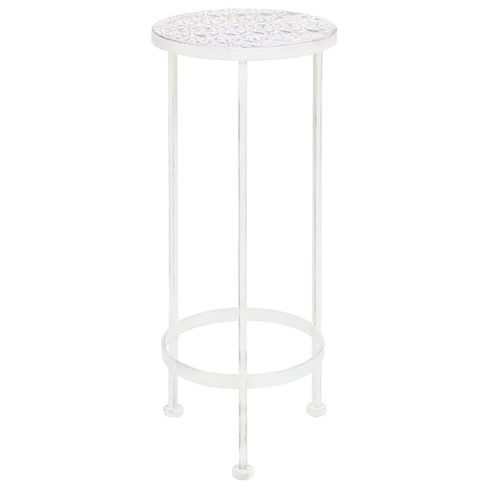 Vidaxl 3-delige plantenstandaardset vintage stijl metaal antiekwit