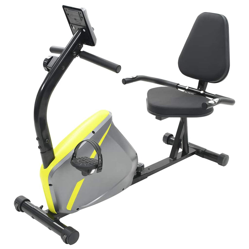 Load image into Gallery viewer, Vidaxl ligfiets hometrainer magnetisch met hartslagmeter
