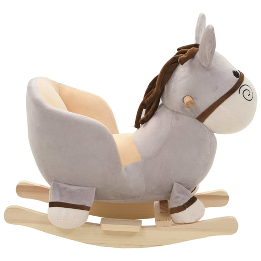 Vidaxl hobbeldier aap met rugleuning 60x32x55 cm pluche grijs