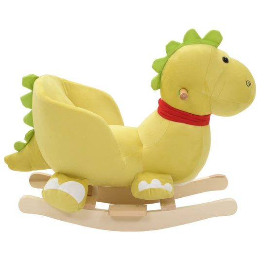 Vidaxl hobbeldier draak met rugleuning 60x32x53 cm pluche limegroen