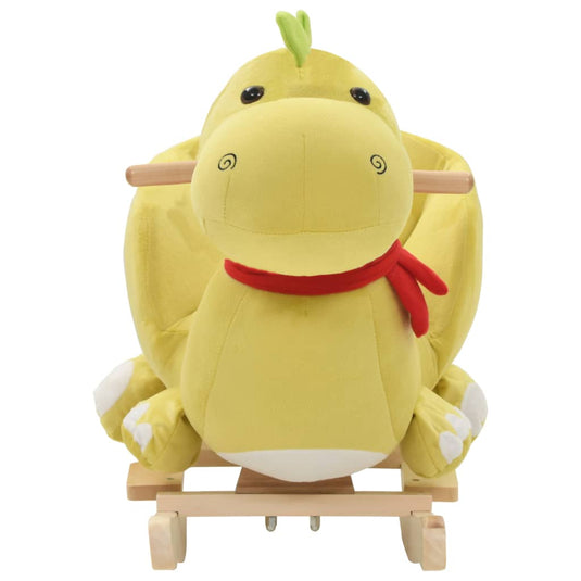 Vidaxl hobbeldier draak met rugleuning 60x32x53 cm pluche limegroen