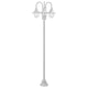 Vidaxl paalverlichting tuin e27 220 cm aluminium wit 3-delig