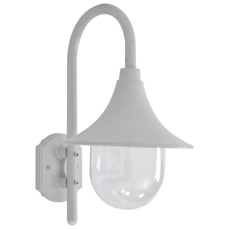 Load image into Gallery viewer, Vidaxl tuin wandlamp e27 42 cm aluminium wit
