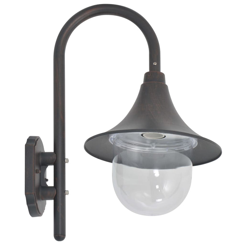 Load image into Gallery viewer, Vidaxl tuin wandlamp e27 42 cm aluminium brons
