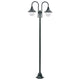 Vidaxl paalverlichting tuin e27 220 cm aluminium donkergroen 2-delig