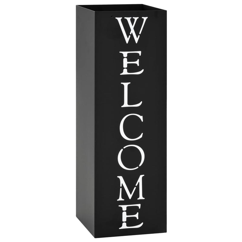 Load image into Gallery viewer, Vidaxl parapluhouder welcome staal zwart
