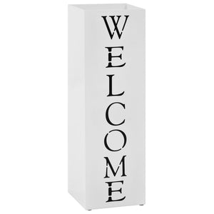 Vidaxl parapluhouder welcome staal wit