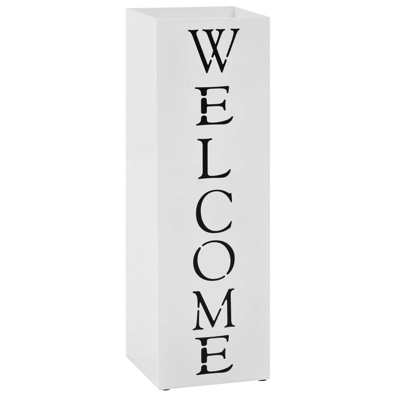 Load image into Gallery viewer, Vidaxl parapluhouder welcome staal wit
