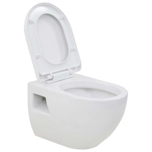 Vidaxl wandtoilet keramiek wit