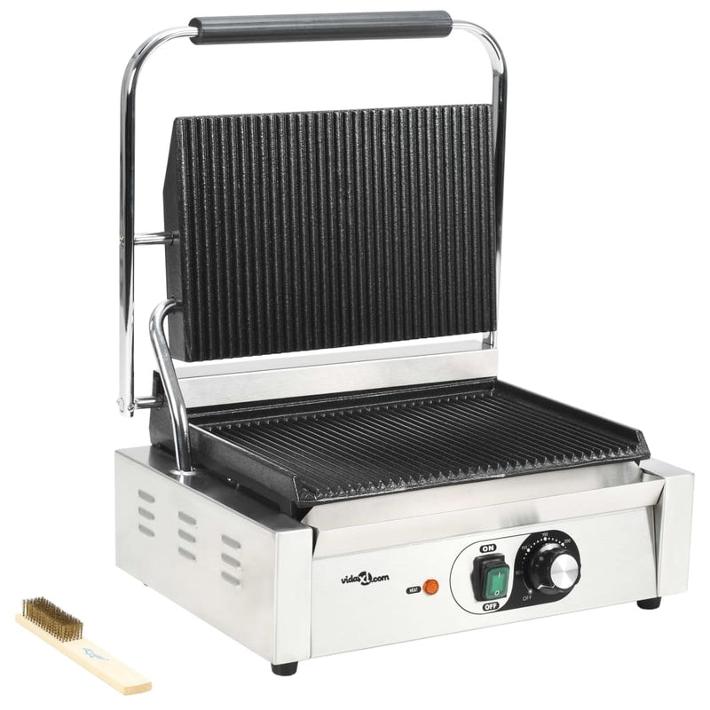 Load image into Gallery viewer, Vidaxl panini grill gegroefd 2200 w 43x30,5x20 cm
