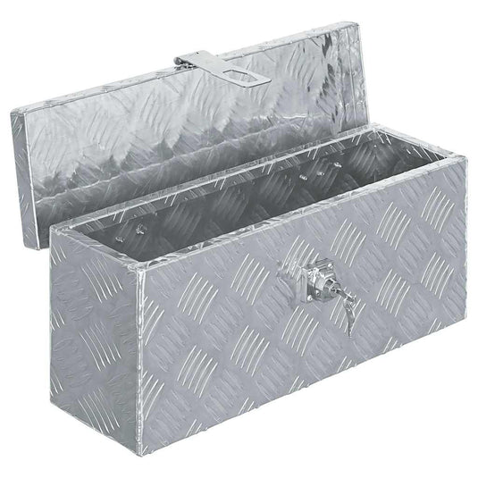 Vidaxl aluminium kist 48,5x14x20 cm zilverkleurig