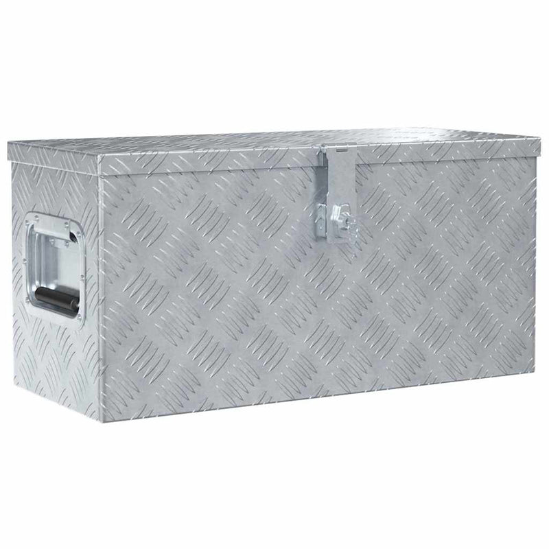 Load image into Gallery viewer, Vidaxl aluminium kist 61,5x26,5x30 cm zilverkleurig
