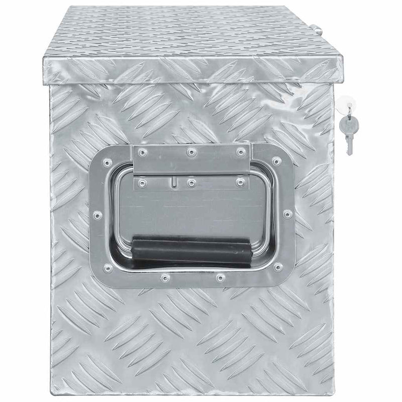 Load image into Gallery viewer, Vidaxl aluminium kist 61,5x26,5x30 cm zilverkleurig
