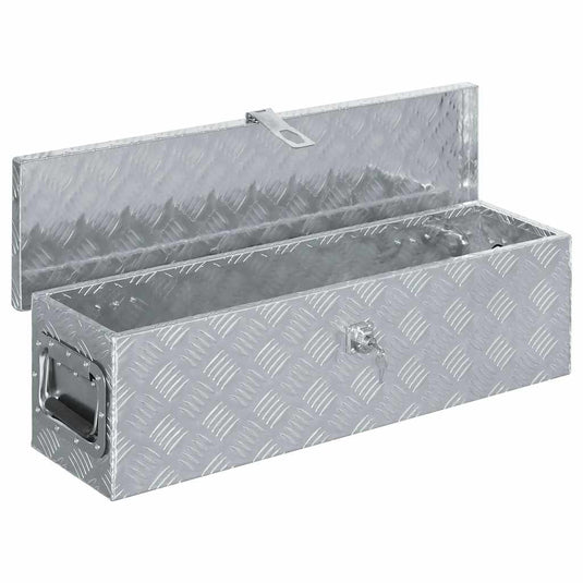 Vidaxl aluminium kist 80,5x22x22 cm zilverkleurig