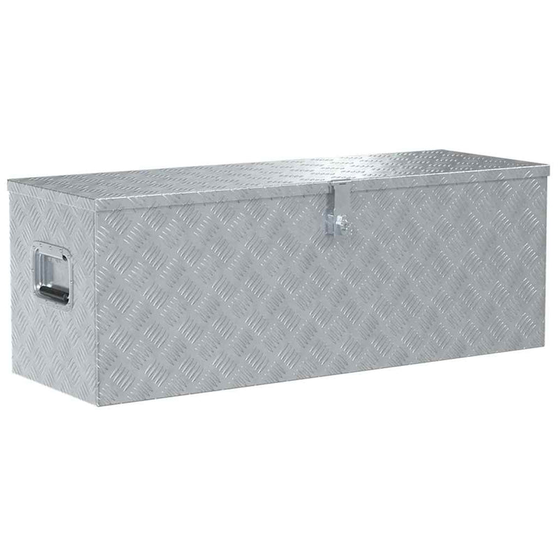 Load image into Gallery viewer, Vidaxl aluminium kist 110,5x38,5x40 cm zilverkleurig
