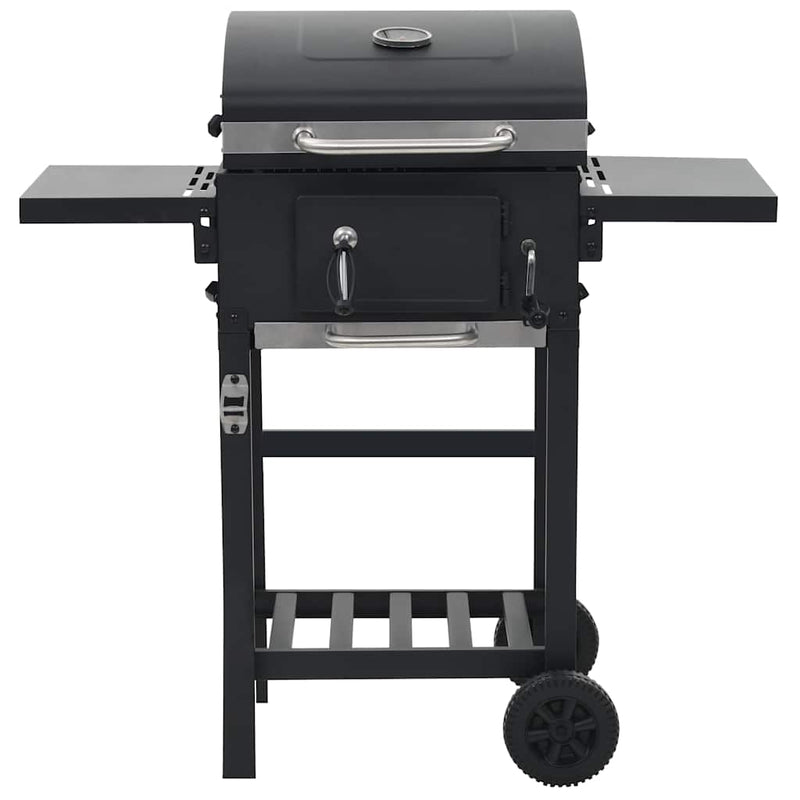 Load image into Gallery viewer, Vidaxl houtskoolbarbecue met onderplank zwart
