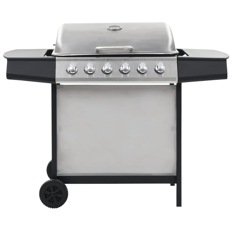Load image into Gallery viewer, Vidaxl gasbarbecue met 6 kookzones roestvrij staal zilverkleurig
