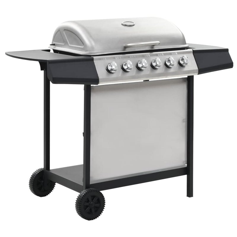Load image into Gallery viewer, Vidaxl gasbarbecue met 6 kookzones roestvrij staal zilverkleurig
