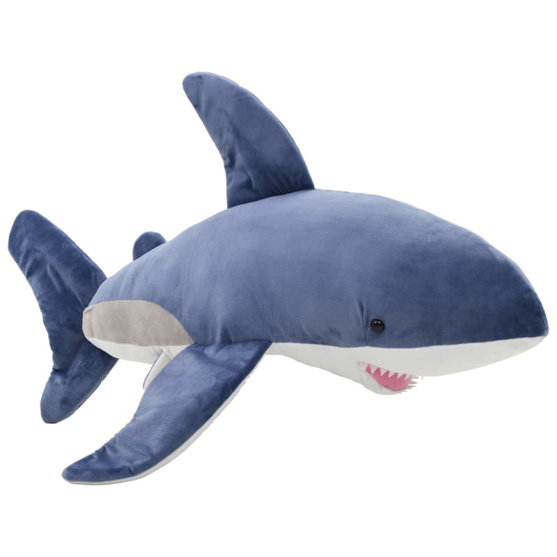 Laden Sie das Bild in Galerie -Viewer, Vidaxl knuffel witte haai pluche blauw en wit
