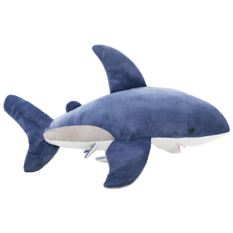 Laden Sie das Bild in Galerie -Viewer, Vidaxl knuffel witte haai pluche blauw en wit
