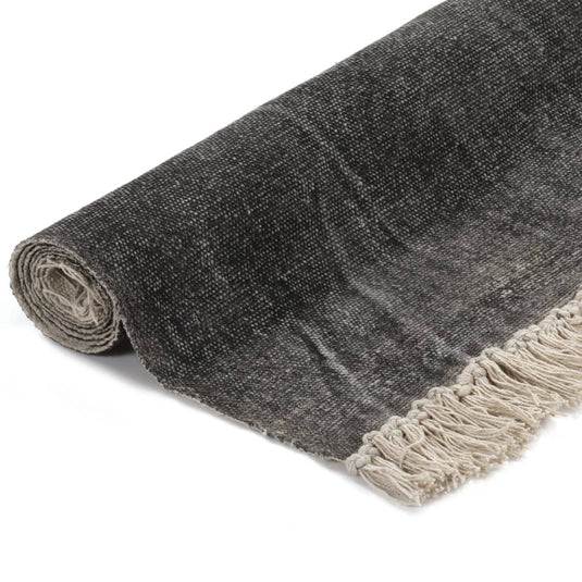 VidaXL Kelim vloerkleed 120x180 cm katoen antraciet