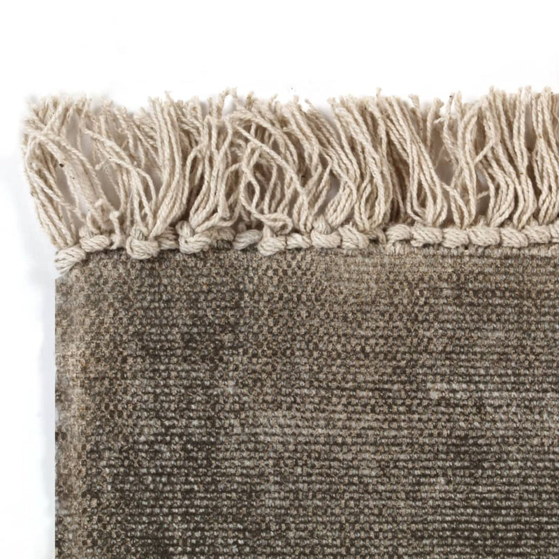Load image into Gallery viewer, VidaXL Kelim vloerkleed 120x180 cm katoen taupe

