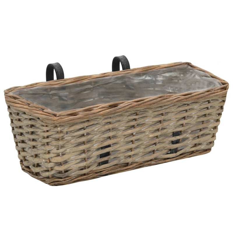 Load image into Gallery viewer, Vidaxl balkonbakken 2 st 40 cm wicker met pe-voering

