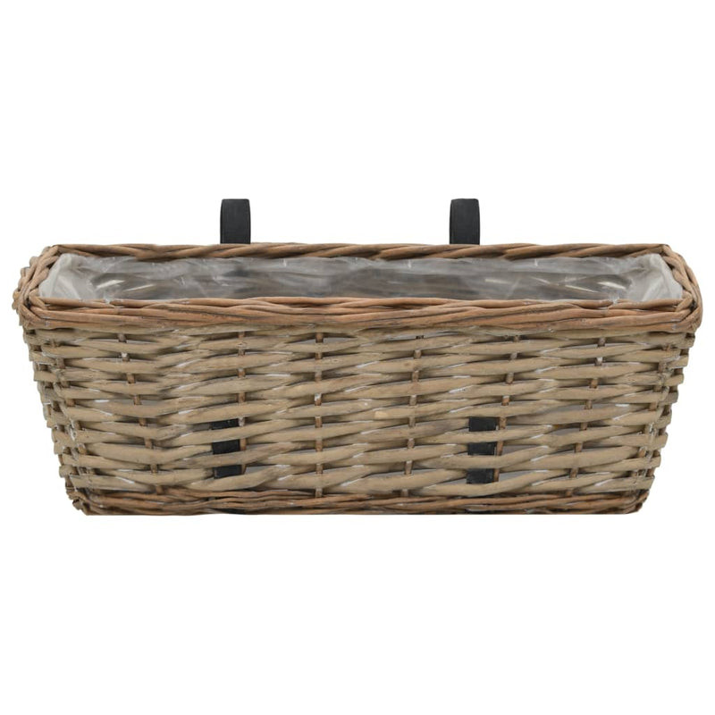 Load image into Gallery viewer, Vidaxl balkonbakken 2 st 40 cm wicker met pe-voering
