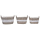 Vidaxl plantenbakken verhoogd 3 st wicker met pe-voering