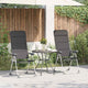 Vidaxl campingstoelen 58x69x111 cm aluminium grijs 2 st