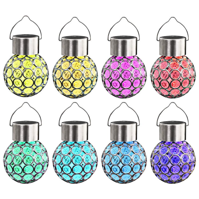 Load image into Gallery viewer, VidaXL Solarlamp hangend 8 st LED's RGB
