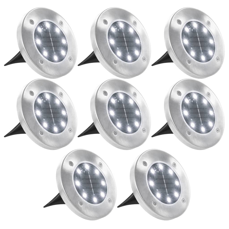 Load image into Gallery viewer, Vidaxl grondlampen 8 st solar led wit
