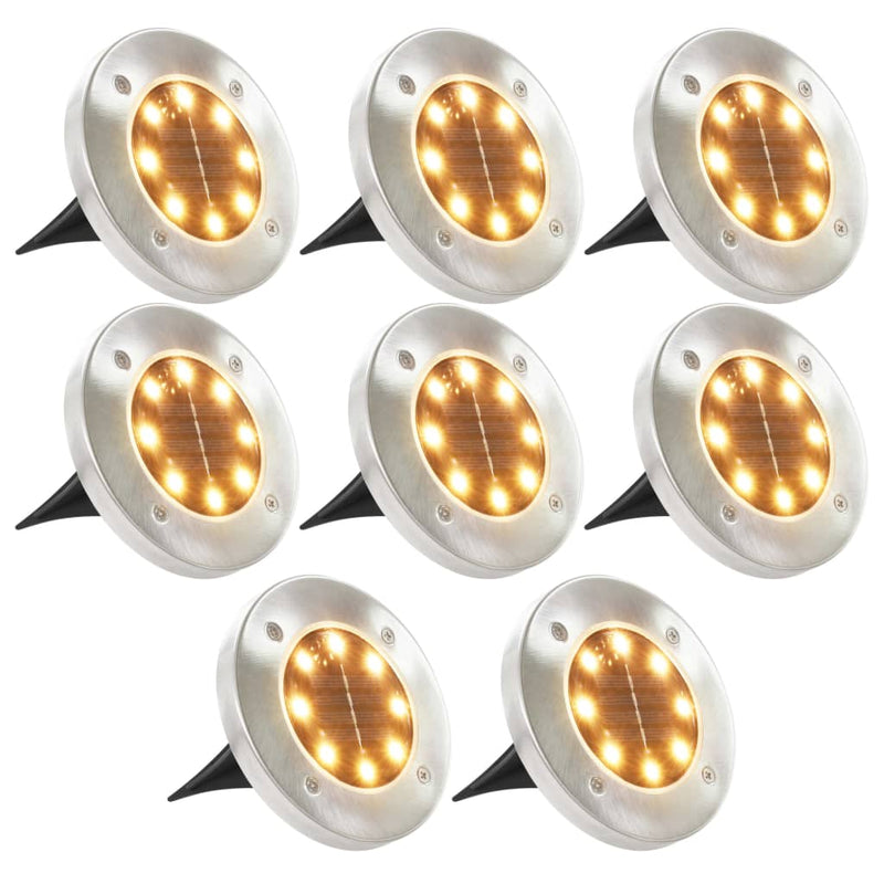 Load image into Gallery viewer, Vidaxl grondlampen 8 st solar led warmwit
