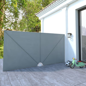 Vidaxl terrasscherm inklapbaar 400x200 cm grijs
