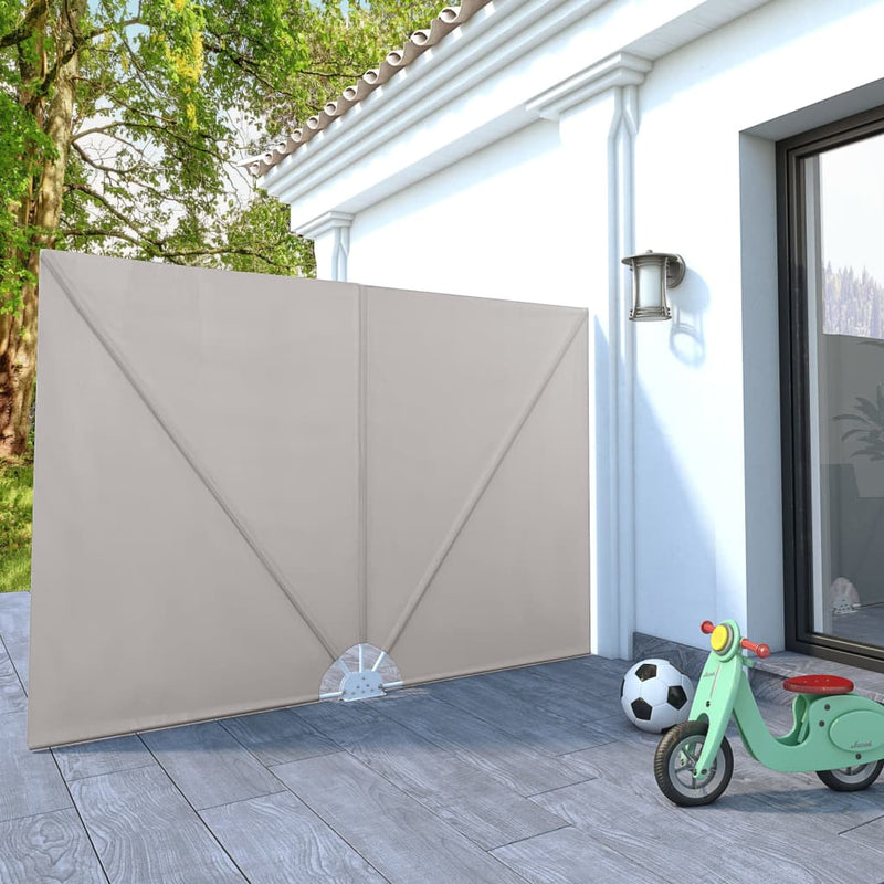 Laden Sie das Bild in Galerie -Viewer, Vidaxl terrasscherm inklapbaar 240x160 cm crème
