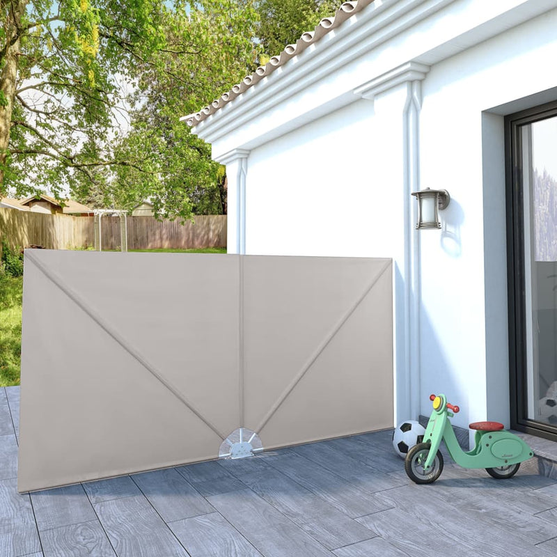 Load image into Gallery viewer, VidaXL Terrasscherm inklapbaar 300x150 cm crème
