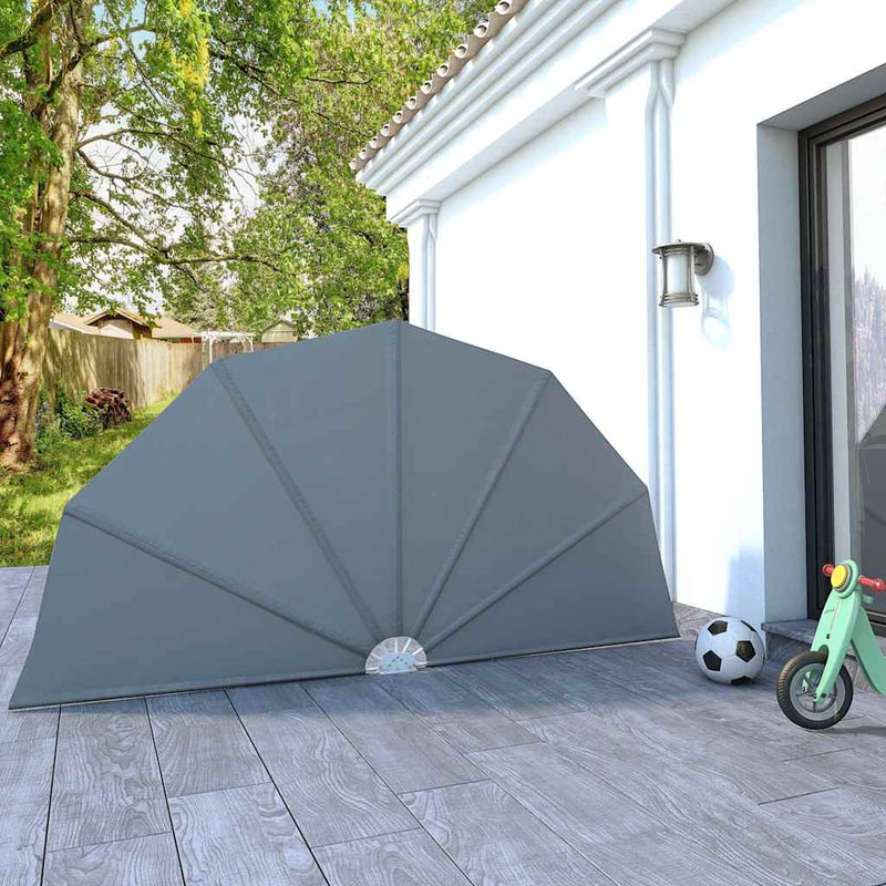 Afbeelding laden in galerijviewer, Vidaxl terrasscherm inklapbaar 160 cm grijs
