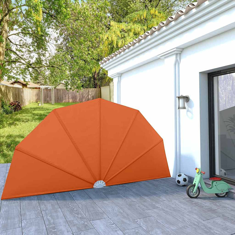 Afbeelding laden in galerijviewer, Vidaxl terrasscherm inklapbaar 200 cm terracottakleurig
