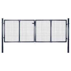 Vidaxl tuinhek van gaas gegalvaniseerd staal 300x75 cm grijs