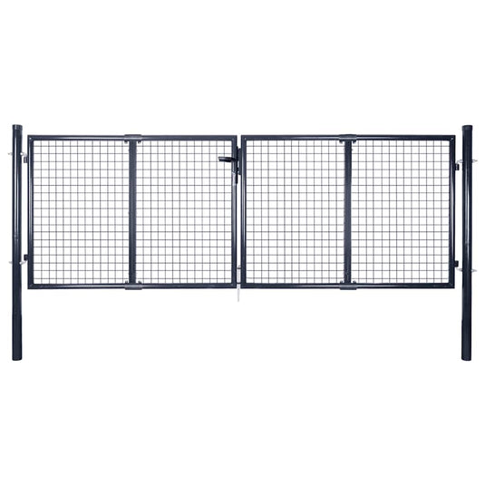 Vidaxl tuinhek van gaas gegalvaniseerd staal 300x75 cm grijs