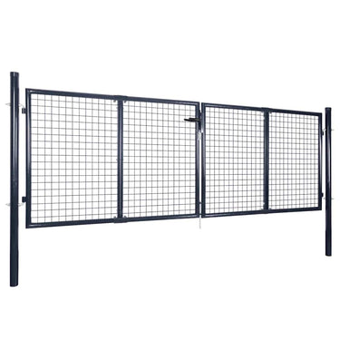 Vidaxl tuinhek van gaas gegalvaniseerd staal 300x75 cm grijs