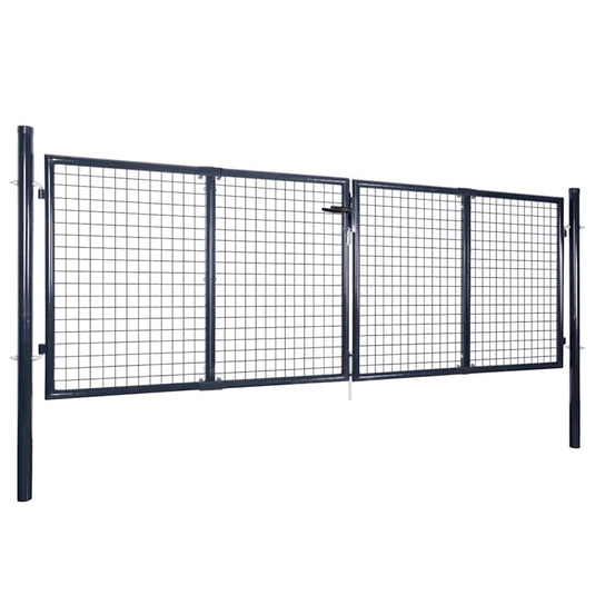 Vidaxl tuinhek van gaas gegalvaniseerd staal 300x75 cm grijs