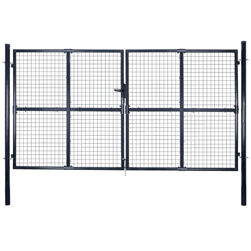 Load image into Gallery viewer, VidaXL Gaaspoort 289x150 cm gegalvaniseerd staal grijs
