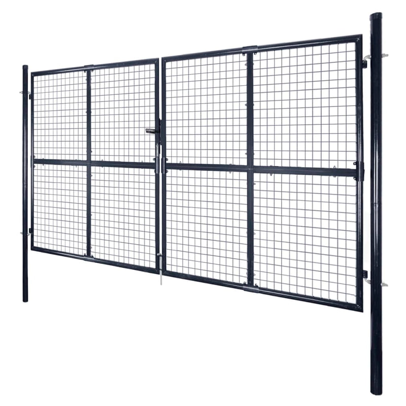 Load image into Gallery viewer, VidaXL Gaaspoort 289x200 cm gegalvaniseerd staal grijs
