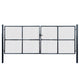 VidaXL Gaaspoort 400x150 cm gegalvaniseerd staal grijs