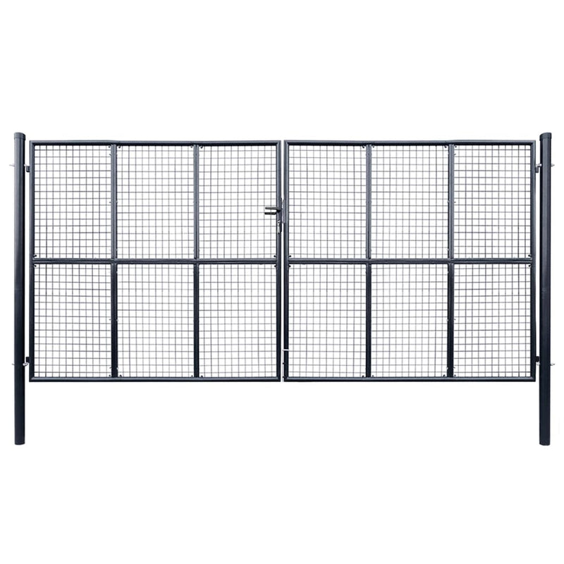 Load image into Gallery viewer, VidaXL Gaaspoort 400x175 cm gegalvaniseerd staal grijs
