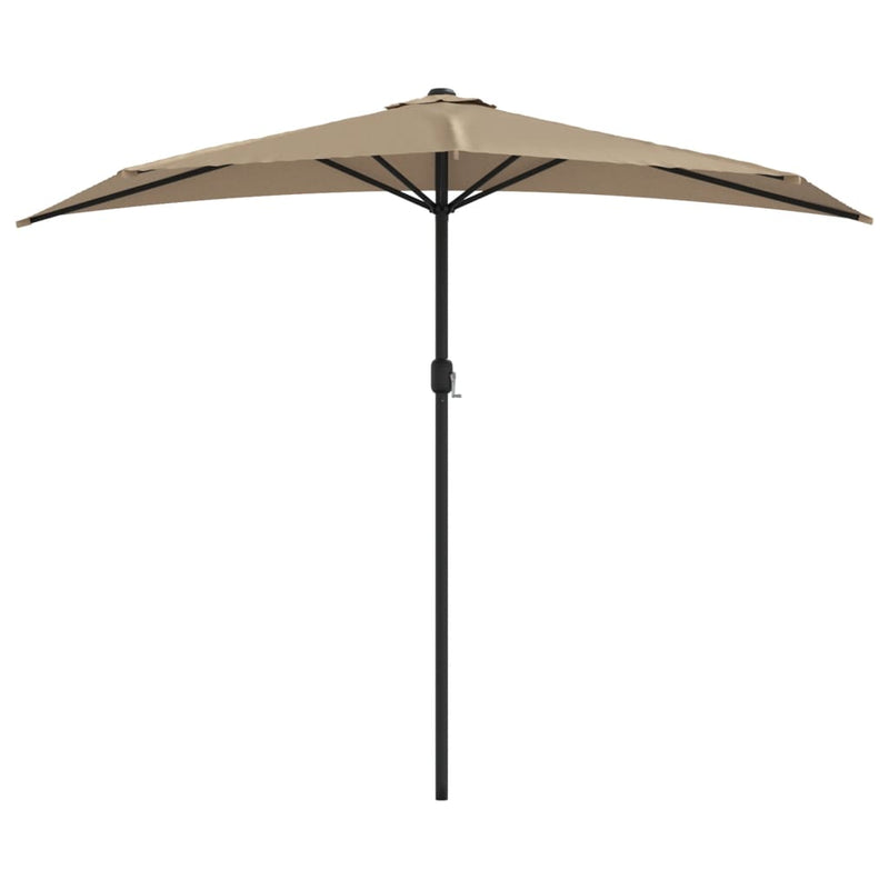 Load image into Gallery viewer, Vidaxl balkonparasol half met aluminium paal 270x144 cm taupe
