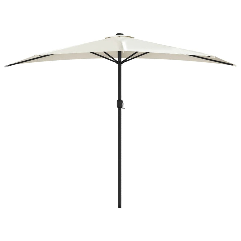 Load image into Gallery viewer, Vidaxl balkonparasol half met aluminium paal 300x155 cm zandkleurig
