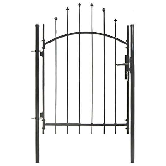 Vidaxl poort 1x1,5 m staal zwart